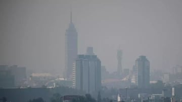 La Ciudad de México registra mala calidad del aire a consecuencia del fenómeno anticiclón que provoca ambiente muy cálido.