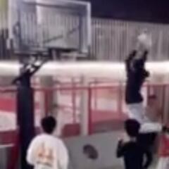 Watch: The bouncy basketball court that’s gone viral on social media