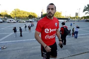 Los seleccionados visitaron la estatua de Rocky Balboa en Filadelfia.