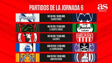 Liga MX: Fechas y horarios de la jornada 6, Clausura 2022