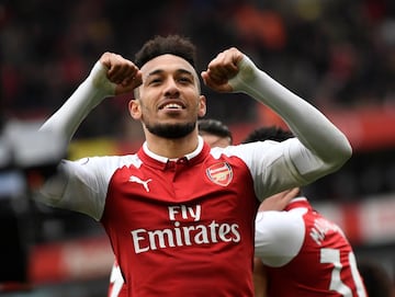 Quinto el gabon¨¦s del Arsenal, Pierre-Emerick Aubameyang, que puede llegar a correr 34,6 km/h.