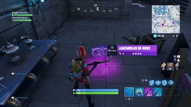 Así es el lanzabolas de nieve de Fortnite