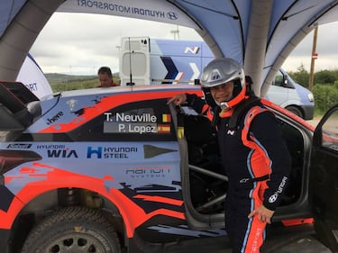 Con Neuville en el tramo de Fafe: volando voy, volando vengo