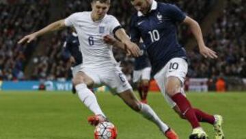 John Stones, durante el amistoso entre Inglaterra y Francia disputado en Wembley.