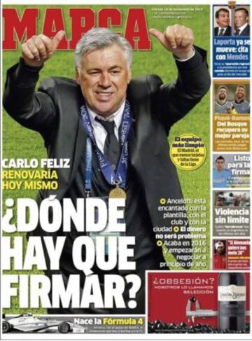 Portadas de la prensa deportiva