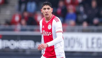 ROTTERDAM, NETHERLANDS - JANUARY 29: Edson Alvarez of AFC Ajax looks on during the Dutch Eredivisie match between SBV Excelsior and AFC Ajax at Van Donge and De Roo Stadion on January 29, 2023 in Rotterdam, Netherlands. (Photo by NESimages/Herman Dingler/DeFodi Images via Getty Images)