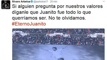 Indirecta de Arbeloa a Piqué en Twitter por los valores del Madrid