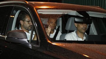 Mariano Díaz, a su llegada a Madrid.