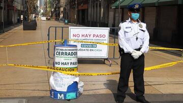 Cierran calles del Centro Hist&oacute;rico para evitar contagios por COVID-19