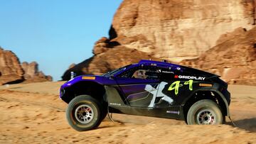 El coche de Cristina Gutiérrez y Loeb en Al Ula.