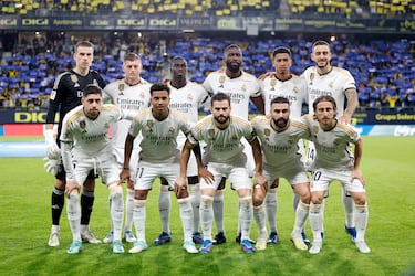 El once inicial del Real Madrid. 
