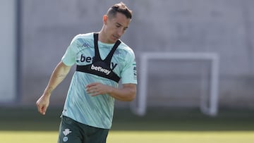 Guardado, en un entrenamiento. 