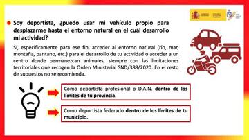 El CSD responde: si eres federado o deportista profesional, sí, pero respetando los límites del municipio y la provincia, respectivamente.