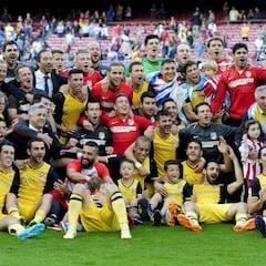 Los 'supervivientes' del Atlético campeón de Liga en Barcelona
