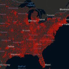 Mapa de casos y muertes por estado de coronavirus en USA; 13 de junio