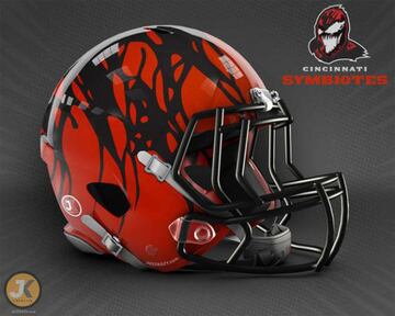 Cascos de NFL con la inspiración de Marvel y Stan Lee