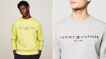 Sudadera de Tommy Hilfiger con cuello de pico y el logotipo bordado para hombre