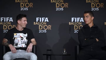 Messi y Cristiano, en la última gala del Balón de Oro.