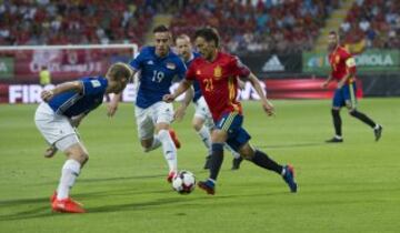 David Silva con el balón. 
