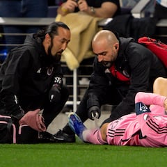 La dura entrada que recibió Messi en la Concacaf Champions Cup