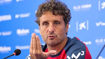 Imanol Idiakez entrenador del Legan¨¦s en rueda de prensa