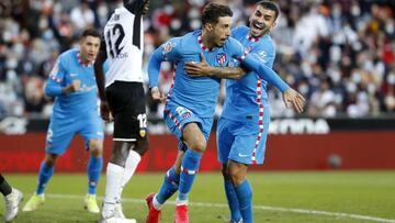 Vrsaljko celebra su gol ante el Valencia.