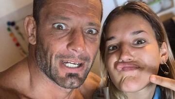 Martin Passeri y su hija Zoe Passeri haciendo el tonto ante la cámara