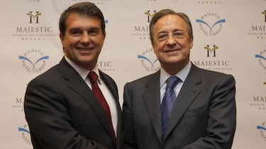 Florentino Pérez, Joan Laporta, Javier Tebas and Villarreal