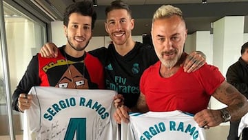 Gianluca Vacchi visit&oacute; al Real Madrid y pudo conocer a Sergio Ramos.