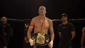 Omar El Morabet, tras proclamarse campeón de España WKA