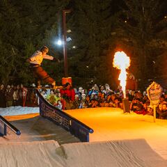 Jaime Castro y Paula Benito, los mejores ripando de noche en El Tarter
