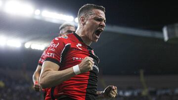    Julio Cesar Furch celebrates his goal 1-0 of Atlas during the game Atlas vs Monterrey, corresponding to the Quarterfinals second leg match of the Torneo Apertura Grita Mexico A21 of the Liga BBVA MX, at Jalisco Stadium, on November 27, 2021.
 
 &lt;br&