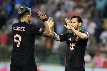 Messi y Surez celebran el triunfo de Inter Miami en Honduras