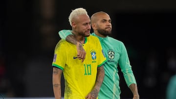El emotivo mensaje de Dani Alves a Neymar tras la eliminación de Brasil en Qatar 2022