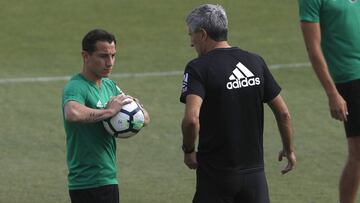 Guardado, con Setién.