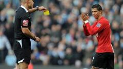 Cristiano Ronaldo vio dos
rojas en el estadio del City