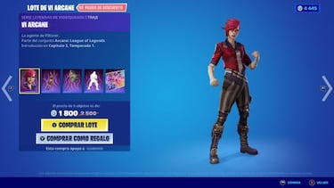 Fortnite x League of Legends: skin Vi Arcane ya disponible