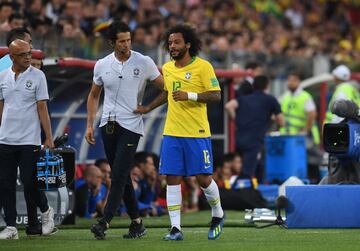 Marcelo se retiró lesionado.