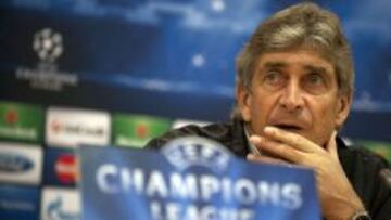 Manuel Pellegrini, durante su comparecencia de prensa.