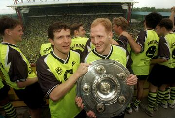 Borussia Dortmund (5 Bundesligas; 1994/95, 1995/96, 2001/02, 2010/2011, 2011/12)