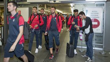El Espanyol llegó ayer a Madrid en AVE sobre las 19:45 horas. Los jugadores de Quique Sánchez Flores se alojaron en el NH Eurobuilding.