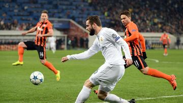 Nacho durante un partido de Champions del Madrid ante el Shakhtar Donetsk en Ucrania.