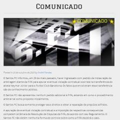 El Santos ratifica que pide una sanción a la FIFA para Neymar