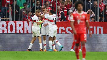 Sasa Kalajdzic celebra el gol del empate contra el Bayer de M&uacute;nich en la Bundesliga.