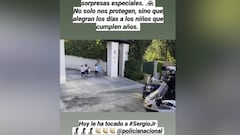 La sorpresa de la policía al hijo de Ramos por su cumpleaños