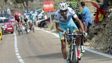 Fabio Aru, durante la pasada edici&oacute;n de la Vuelta a Espa&ntilde;a.