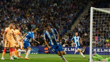 César Montes anotó el primer tanto del Espanyol en el minuto 63 de partido.