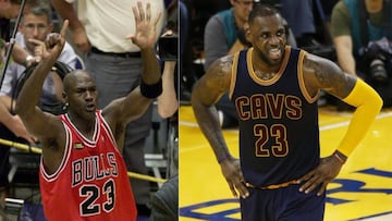 Los números de Jordan, LeBron y Kobe en las Finales NBA