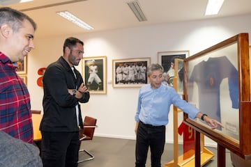 Antonio Adán, durante su visita a AS.