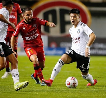 Alvarado en un Ñublense-Colo Colo del 2021.